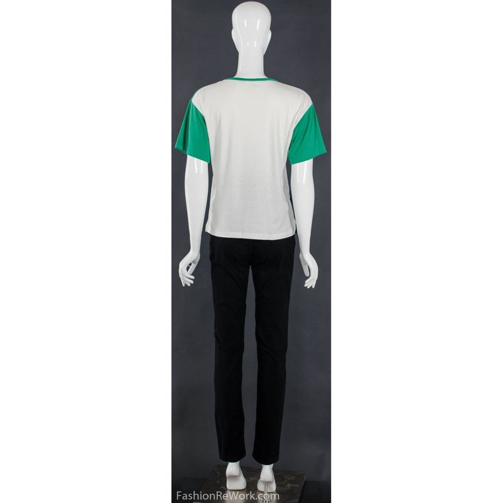 80's Color Block Triangular T-Shirt Geometric Gre… - image 5